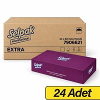 Selpak Professional Extra Kutu Mendil 21 x 18 cm 80 Yaprak (7906621) x 24 Adet