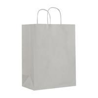 Burgu Saplı Beyaz Kraft Çanta 29 x 15 x 29 cm 90 gr - 25 Adet