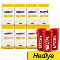 Nescafe Forte Filtre Kahve 500 g 8 Adet Alana x Nescafe Termos Kırmızı Hediye 3 Adet