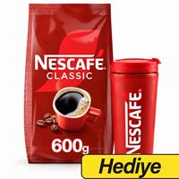 Nescafe Classic Çözünebilir Kahve Poşet 600 g Alana x Nescafe Termos Bardak Kırmızı Hediye 1 Adet