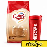 Nestle Coffee Mate Kahve Beyazlatıcısı 900 g Alana x Nescafe Termos Bardak Kırmızı Hediye 1 Adet