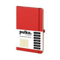 Pulko Notebook PND011K Termo Deri Çizgili Defter 13 x 21 cm 80 Yaprak Sert Kapak - Kırmızı