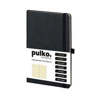 Pulko Notebook PND011S Termo Deri Çizgili Defter 13 x 21 cm 80 Yaprak Sert Kapak - Siyah