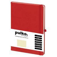 Pulko Notebook PND045KR Termo Deri Kareli Defter 16 x 24 cm 100 Yaprak Sert Kapak - Kırmızı
