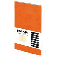Pulko Notebook PND032TC Termo Deri Kareli Defter 13 x 21 cm 96 Sayfa Esnek Kapak - Turuncu