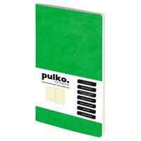 Pulko Notebook PND032Y Termo Deri Kareli Defter 13 x 21 cm 96 Sayfa Esnek Kapak - Yeşil