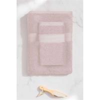 2 Parça Battal Lüks Premium Banyo Spa Havlu Takımı 90x170 Cm Pudra