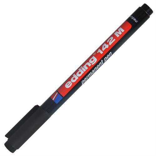 Edding 142M Permanent Asetat Kalemi M Uç 10 Adet - Siyah