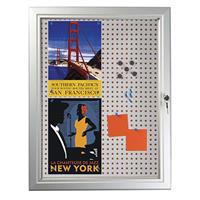 Snapper İlan Panosu Mantar ve Manyetik Zeminli Kilitli Poster Ölçüsü A4 x 4 - Metalik Gri