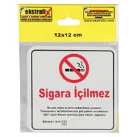 Ekstrafix YUL-236 Sigara İçilmez Uyarı Etiketi 12 x 12 cm
