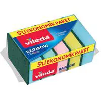 Vileda Rainbow Düz Bulaşık Süngeri 5 Adet - Karışık Renkler