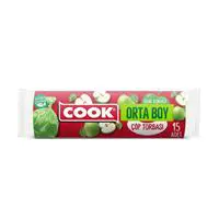 Cook Orta Boy Çöp Torbası 55 x 60 cm Elma Kokulu 15'li Rulo