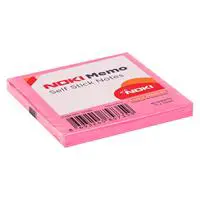 Noki Memo Yapışkanlı Not Kağıdı 75x75 mm 80 Yaprak - Pembe görseli