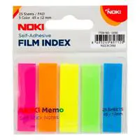 Noki Memo 12050 Yapışkanlı Film Index 12 x 45 mm 25 Yaprak x 5 Adet - Karışık Renk