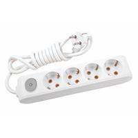 Viko Multi-Let 4 Soketli Priz Kablolu 3 m Çocuk Korumalı Anahtarlı