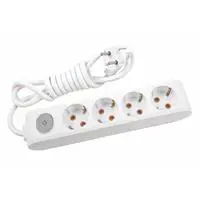 Viko Multi-Let 4 Soketli Priz Kablolu 3 m Çocuk Korumalı Anahtarlı