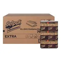 Selpak Professional Extra Z Katlama Kağıt Havlu Çift Katlı 21.5 x 24 cm 200 Yaprak - 12 Paket (7906606)
