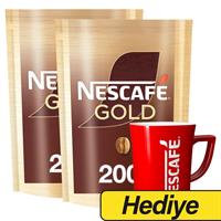 Nescafe Gold Kahve Poşet 200 g 2 Adet Alana Nescafe Kupa Bardak Hediye