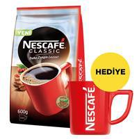 Nescafe Classic Kahve Poşet 600 g Kupa Bardak Hediyeli