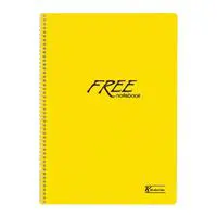 Keskin Color Free Spiralli Defter A4 80 Yaprak Çizgili Plastik Kapak - Sarı