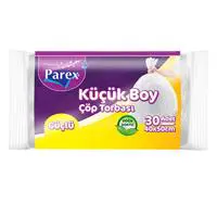 Parex Ekonomik Çöp Poşeti Küçük Boy 40 x 50 cm 30 Adet - Beyaz