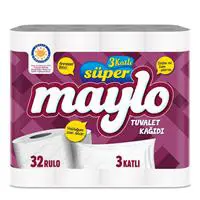 Süper Maylo Tuvalet Kağıdı Üç Katlı 130 Yaprak 18.2 m - 32 Adet