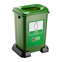 Ceymop Sıfır Cam Atık Kovası 50 L Plastik - Yeşil