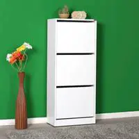 Adore SHC-330-BB-1 Flat Duo 3 Katlı Ayakkabılık Dolabı - Beyaz