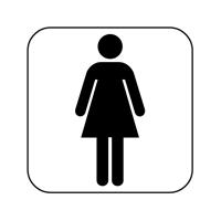 Ekstrafix YUL-208 Bayan WC Uyarı Etiketi 12 x 12 cm