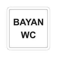 Ekstrafix YUL-249 Bayan WC Uyarı Etiketi 12 x 12 cm
