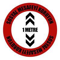 Ofix SM-40DK Sosyal Mesafeyi Koruyun Uyarı Etiketi Ø 40 cm