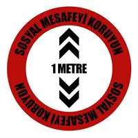 Ofix SM-40DK Sosyal Mesafeyi Koruyun Uyarı Etiketi Ø 40 cm