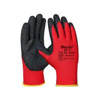 Beybi PL-9 Camcı İş Eldiveni Nitril Kırmızı - Large / No.9
