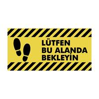 Ofix F-51-S Sosyal Mesafeyi Koruyun Uyarı Etiketi 50 x 100 cm