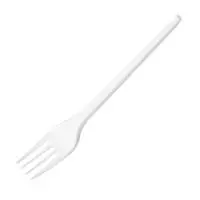 Asorty Eco Plastik Çatal 100 Adet - Beyaz