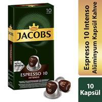 Jacobs Espresso 10 Intenso Nespresso Uyumlu Kapsül Kahve 10 Adet