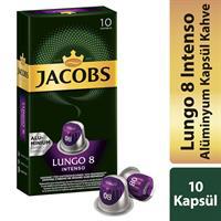 Jacobs Lungo 8 Intenso Nespresso Uyumlu Kapsül Kahve 10 Adet
