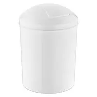 Rulopak R-3526 Çöp Kovası Plastik Sallanır Kapak 15 L - Beyaz