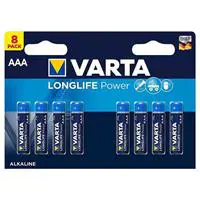 Varta Longlife Power Alkaline AAA İnce Kalem Pil 1.5 V 8 Adet