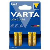 Varta Longlife Alkaline AAA İnce Kalem Pil 1.5 V 4 Adet