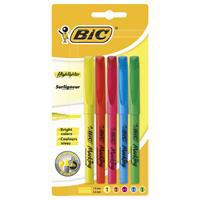 BİC Brite Liner Fosforlu Kalem 5 Adet - Karışık Renk