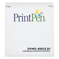 PrintPen Dymo D1 45013 Yedek Şerit 12 mm x 7 m - Beyaz / Siyah