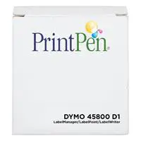 PrintPen Dymo D1 45800 Yedek Şerit 19 mm x 7 m - Şeffaf / Siyah