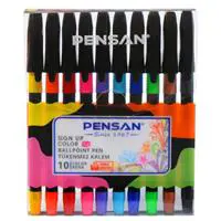Pensan Sign Up Color Tükenmez Kalem 1.0 mm 10 Adet - Karışık Renk