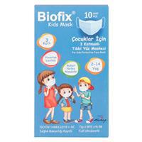 Biofix 3 Katlı Lastikli Cerrahi Çocuk Yüz Maskesi 10 Adet