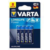 Varta Longlife Power Alkaline AAA İnce Kalem Pil 1.5 V 8 Adet