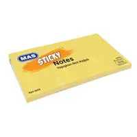 MAS 3653 Yapışkanlı Not Kağıdı 35 x 51 mm 100 Yaprak x 3 Adet - Sarı