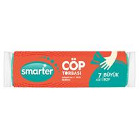 Smarter Çöp Poşeti Büyük Boy 65 x 80 cm 7 Adet - Yeşil