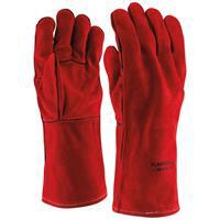 Rock Safety Welder Kaynak Eldiveni Deri Kırmızı - XL / No.10