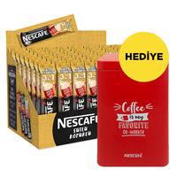 Nescafe 3'ü 1 Arada Hazır Kahve Sütlü Köpüklü 18 g x 72 Adet  Alana Nescafe Favorite Teneke Kutu Hediye